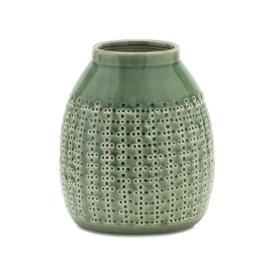 8&#x22; Sage Terra Cotta Vase